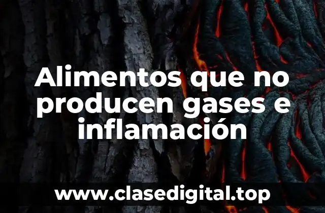 Alimentos que no producen gases e inflamación
