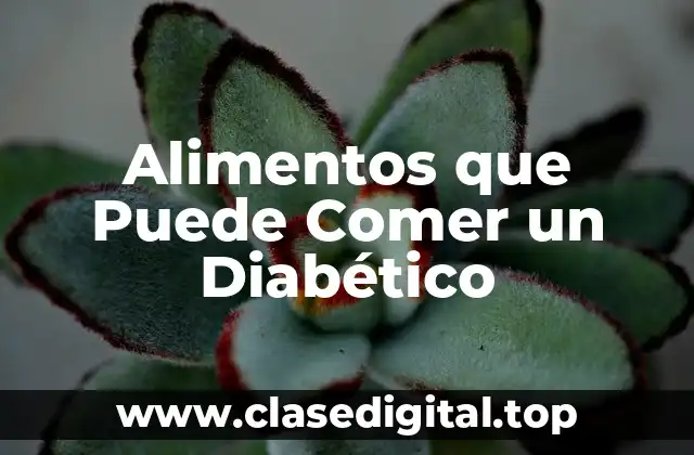 Alimentos que Puede Comer un Diabético