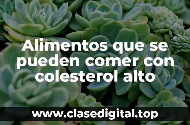 Alimentos que se pueden comer con colesterol alto