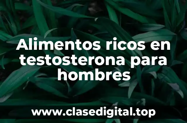 Alimentos ricos en testosterona para hombres