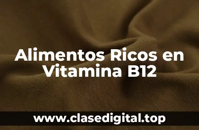 ¿Qué son los Alimentos Ricos en Vitamina B12?