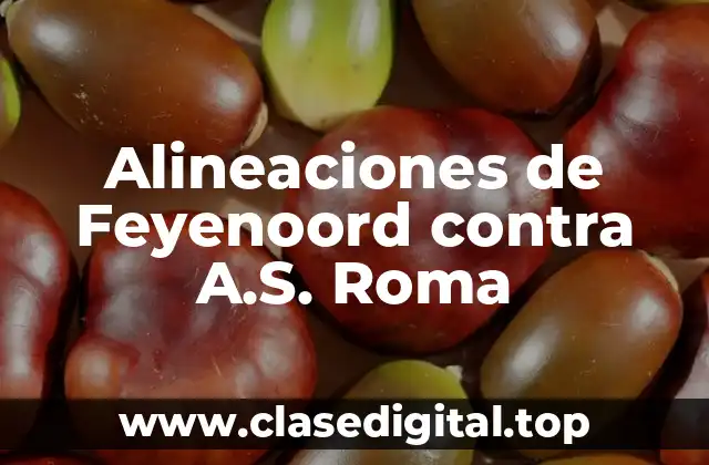 Alineaciones de Feyenoord contra A.S. Roma