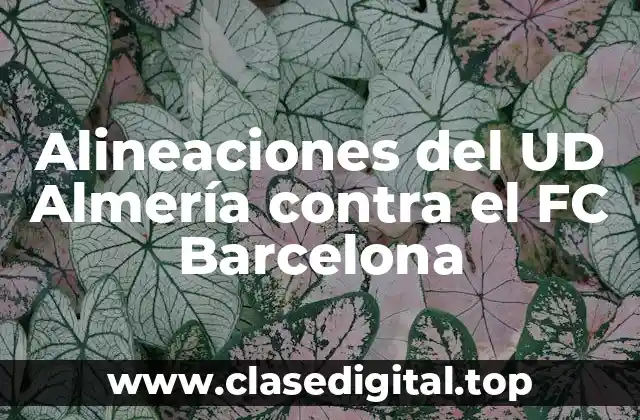 Alineaciones del UD Almería contra el FC Barcelona