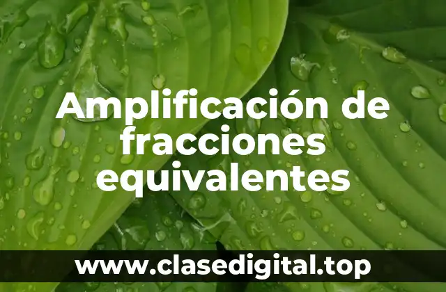 Amplificación de fracciones equivalentes