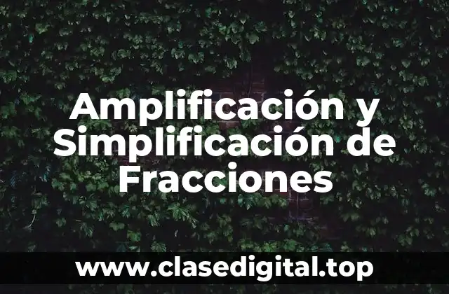 Amplificación y Simplificación de Fracciones
