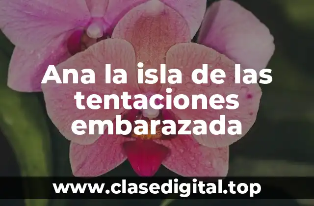 Ana la isla de las tentaciones embarazada