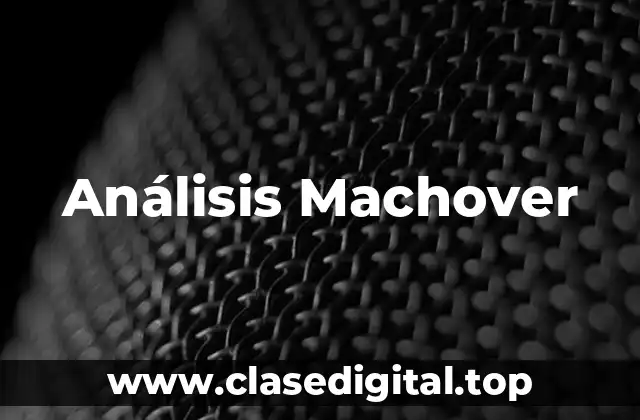 Análisis Machover