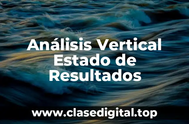 Análisis Vertical Estado de Resultados