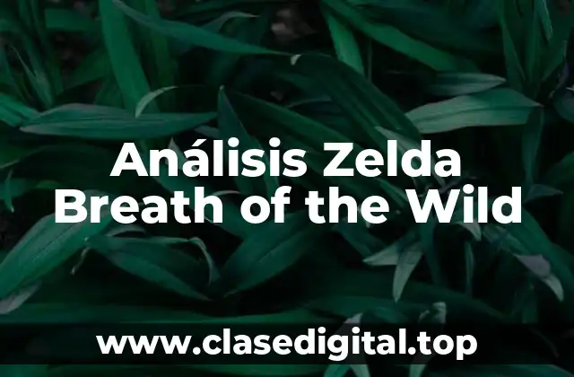 Análisis Zelda Breath of the Wild