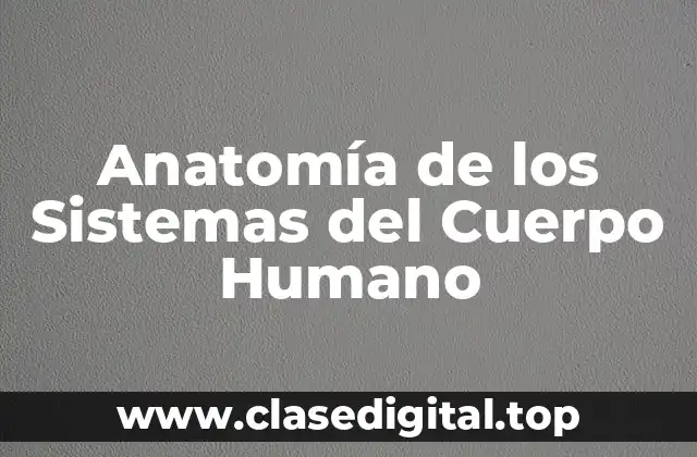 Anatomía de los Sistemas del Cuerpo Humano