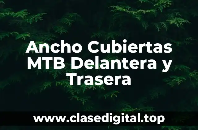 ¿Por qué es importante el ancho de las cubiertas MTB?