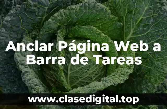 Anclar Página Web a Barra de Tareas