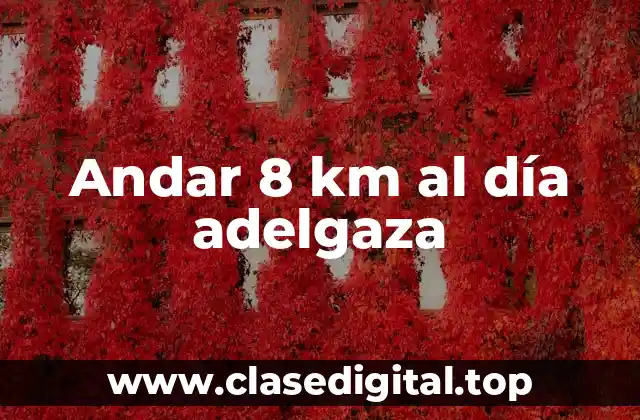 Andar 8 km al día adelgaza