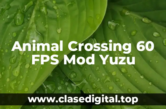 ¿Qué es la modificación de 60 FPS para Animal Crossing?