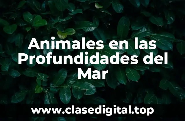 Animales en las Profundidades del Mar