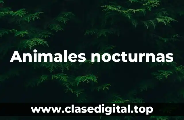 Animales nocturnas