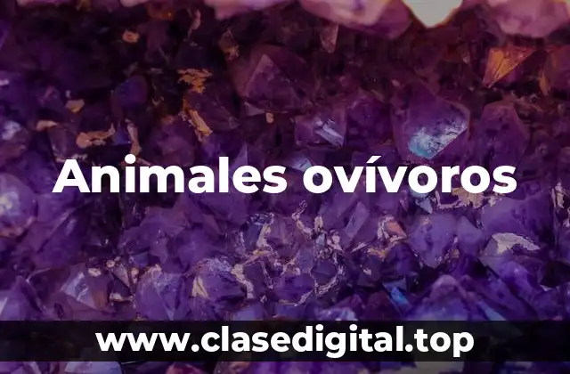 Animales ovívoros