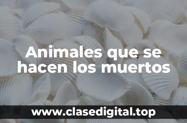 Animales que se hacen los muertos
