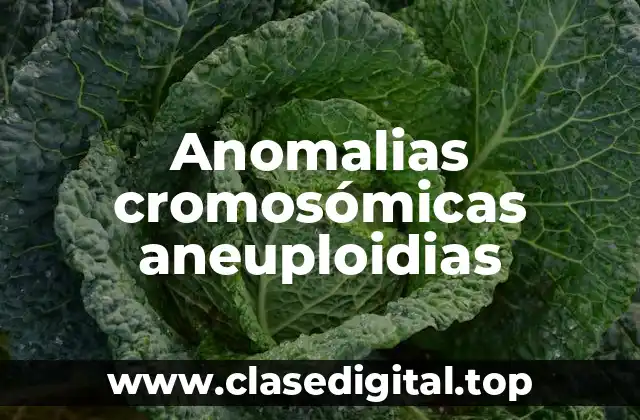Anomalias cromosómicas aneuploidias