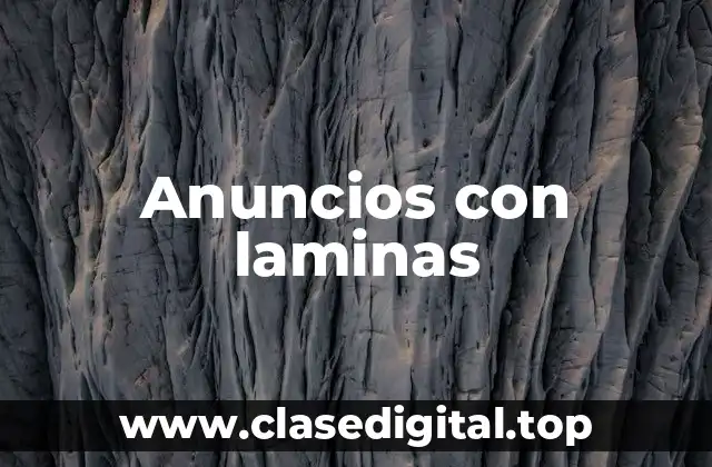 Anuncios con laminas