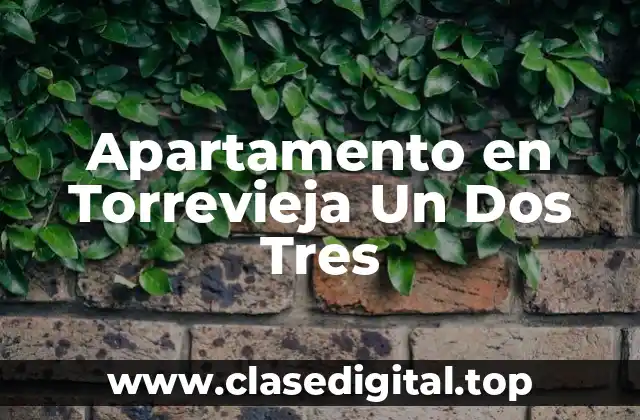 Apartamento en Torrevieja Un Dos Tres