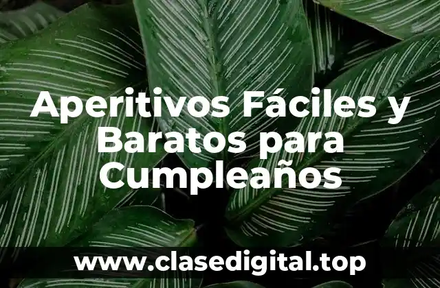 ¿Por qué son importantes los aperitivos en una fiesta de cumpleaños?