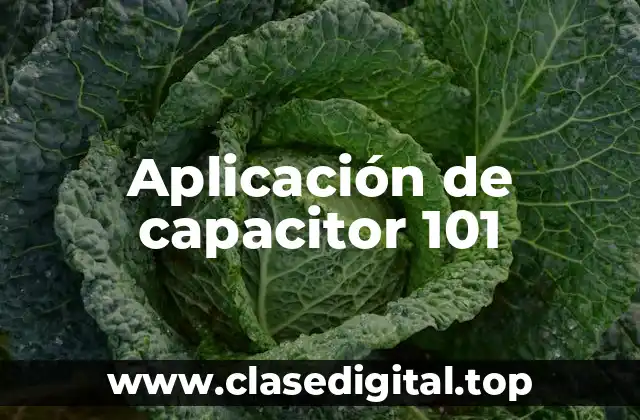Ejemplos de aplicación de capacitor