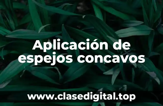 Aplicación de espejos concavos