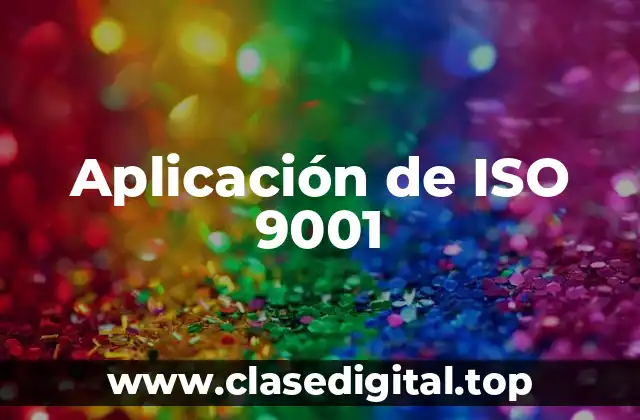 Aplicación de ISO 9001