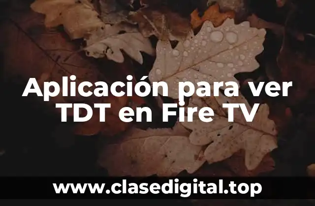 ¿Cuáles son las Ventajas de Ver TDT en Fire TV?
