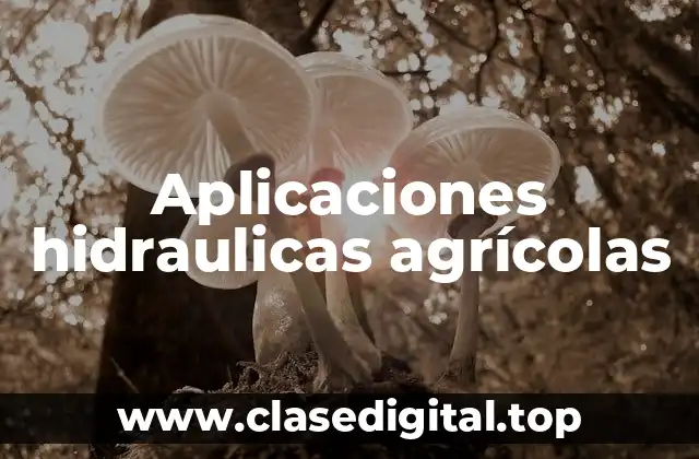 Aplicaciones hidraulicas agrícolas