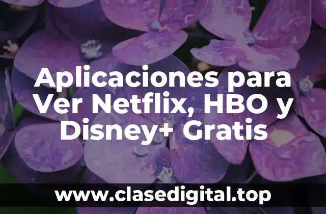 Aplicaciones para Ver Netflix, HBO y Disney+ Gratis