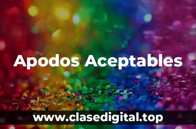 Apodos Aceptables