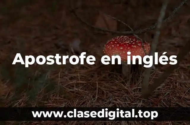Apostrofe en inglés