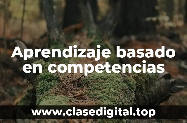 Aprendizaje basado en competencias