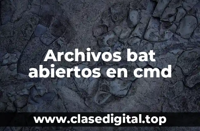 Archivos bat abiertos en cmd