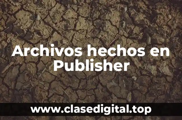 Archivos hechos en Publisher
