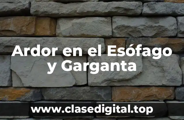 ¿Qué Causa el Ardor en el Esófago y Garganta?