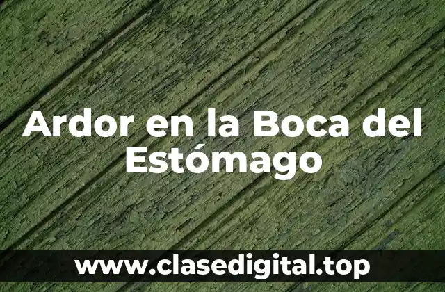 Ardor en la Boca del Estómago