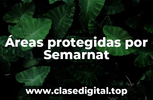 Áreas protegidas por Semarnat