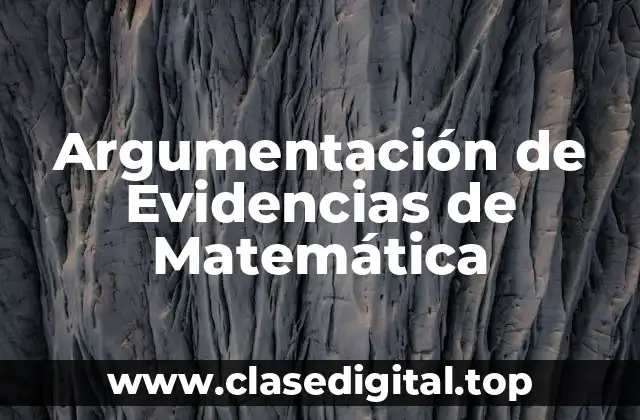 Argumentación de Evidencias de Matemática