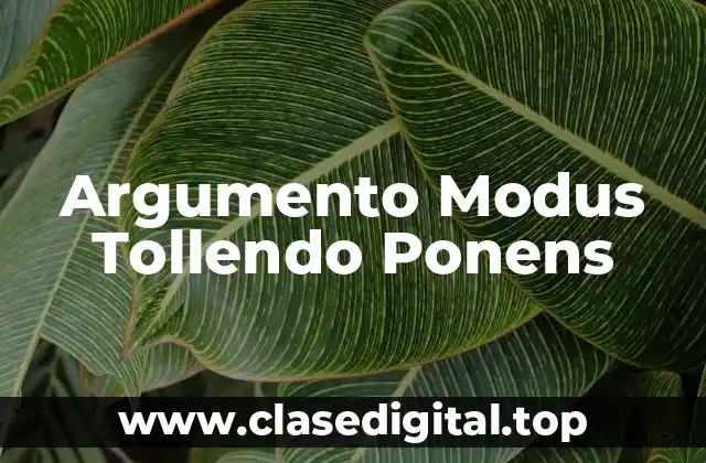 Argumento Modus Tollendo Ponens