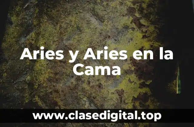 La Energía y la Pasión de Aries y Aries en la Cama