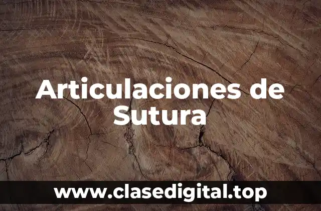 Articulaciones de Sutura