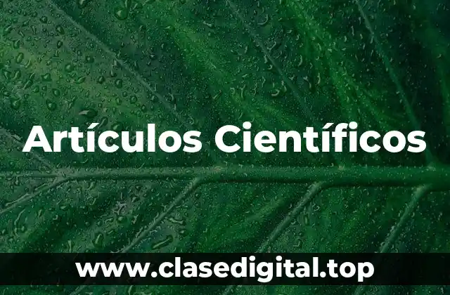 Artículos Científicos