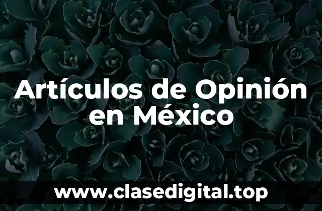 Artículos de Opinión en México