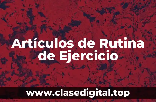 Artículos de Rutina de Ejercicio