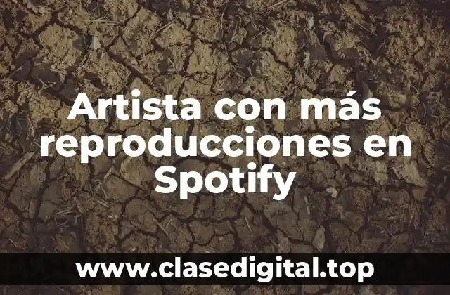 Artista con más reproducciones en Spotify