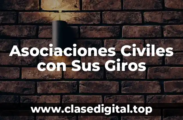 Asociaciones Civiles con Sus Giros
