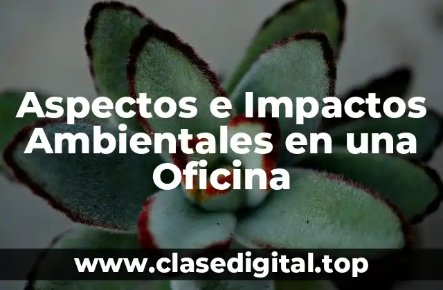 Aspectos e Impactos Ambientales en una Oficina